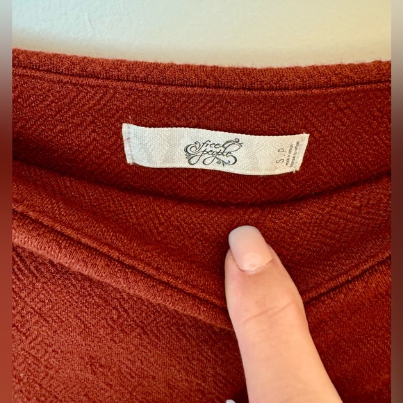 NWT Free People Two For One Sheer Lace Bottom Skirt-Red Rust - Picture 10 of 12